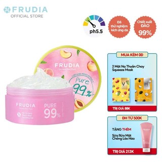 [Tặng 88k]Gel Dưỡng Ẩm Cho Mặt và Cơ Thể Chiết Xuất Trái Đào Frudia My Orchard Peach Real Soothing Gel  300ml