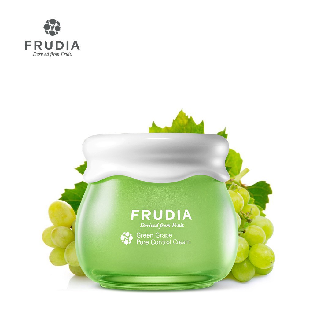 [Tặng 88k] Kem Dưỡng Ẩm Se Khít Lỗ Chân Lông Chiết Xuất Nho Xanh Frudia Green Grape Pore Control Cream 55g