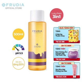 [Tặng 88k] Nước Hoa Hồng Dưỡng Da Việt Quất Mật Ong Frudia Blueberry Honey Water Glow Toner 500ml
