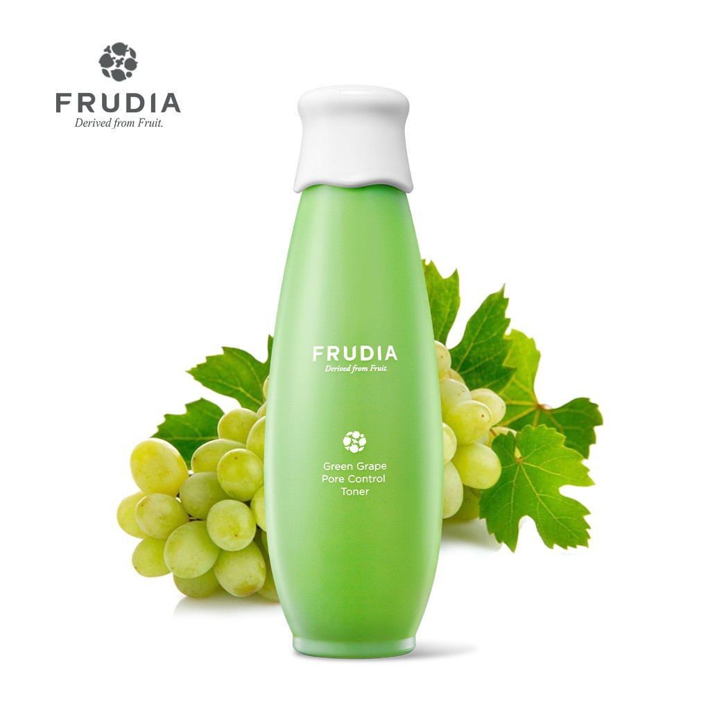 [Tặng 88k]Nước Hoa Hồng Se Khít Lỗ Chân Lông Nho Xanh Frudia Green Grape Pore Control Toner 195ml