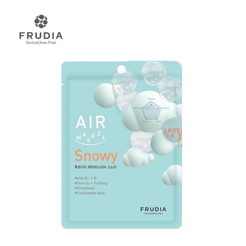 [Tặng 88k] 10 Miếng Mặt Nạ Dưỡng Ẩm Giúp Làm Trắng Da Frudia AIR Mask 24 Snowy 25ml x 10pcs