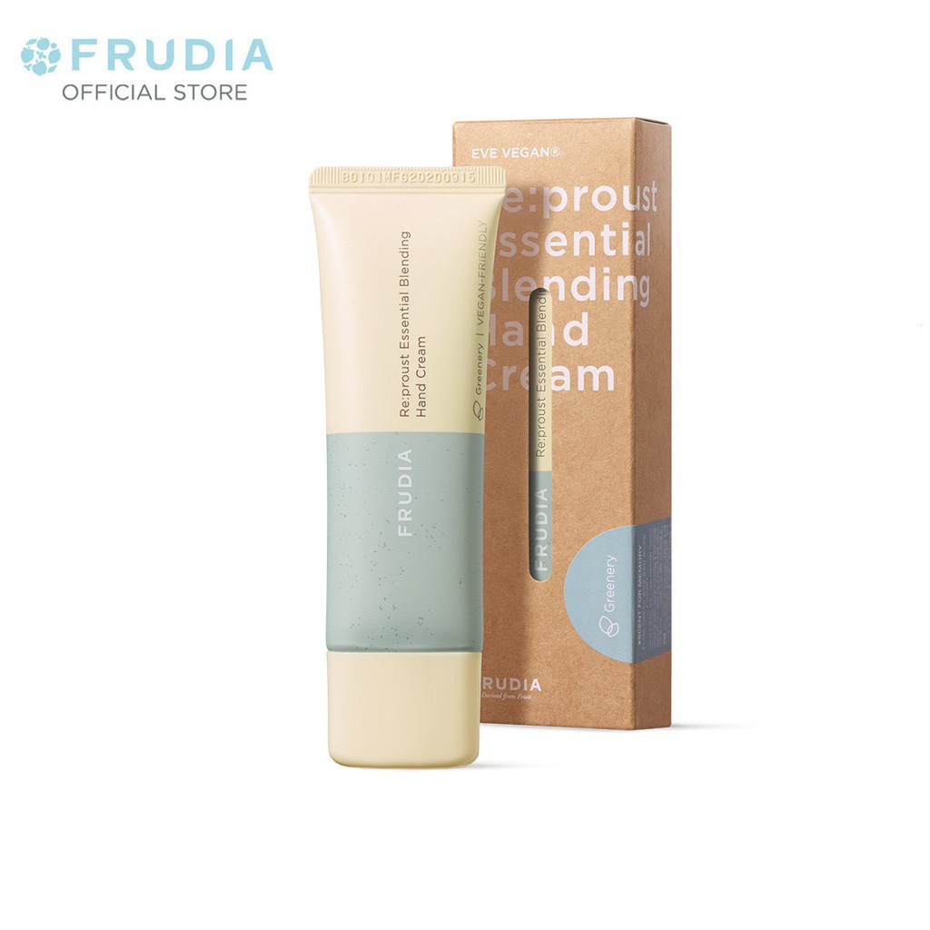 [Mã BMLT35 giảm đến 35K đơn 99K] [Tặng 88k] Kem dưỡng da tay Frudia Re:proust Essential Blending Handcream Greenery 50g