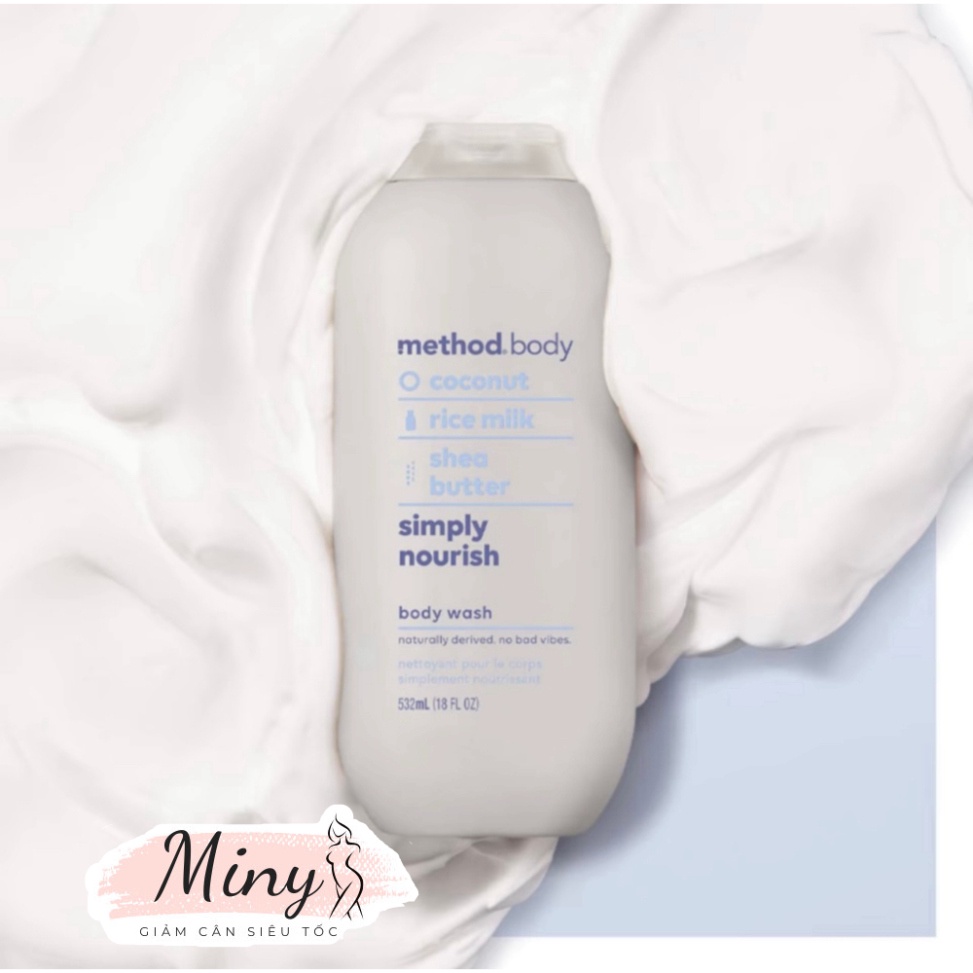 Sữa Tắm Cấp Ẩm Dữơng Trắng Da Method Body Organic 532ml, Method Body Wash Úc Giúp Da Mịn Màng Sạch Sâu Từ Bên Trong MN_G