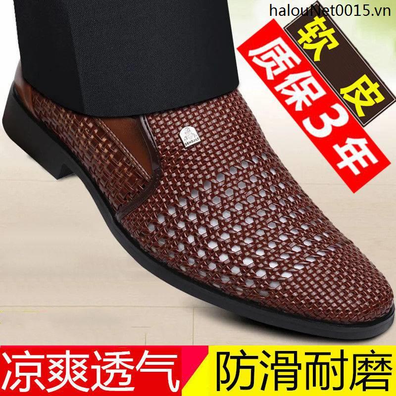 Giày Sandal Da Mềm Thoáng Khí Chống Trượt Thời Trang Mùa Hè Cho Nam