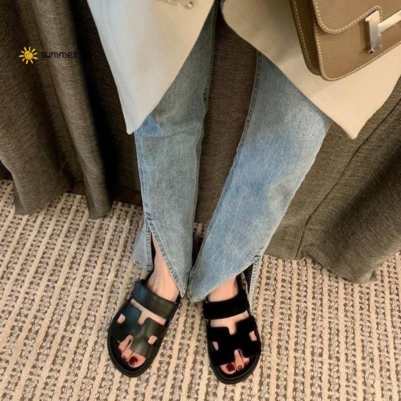 Dép Xỏ Ngón Đế Dày Trọng Lượng Nhẹ Thời Trang Đi Biển Mùa Hè Cho Nữ