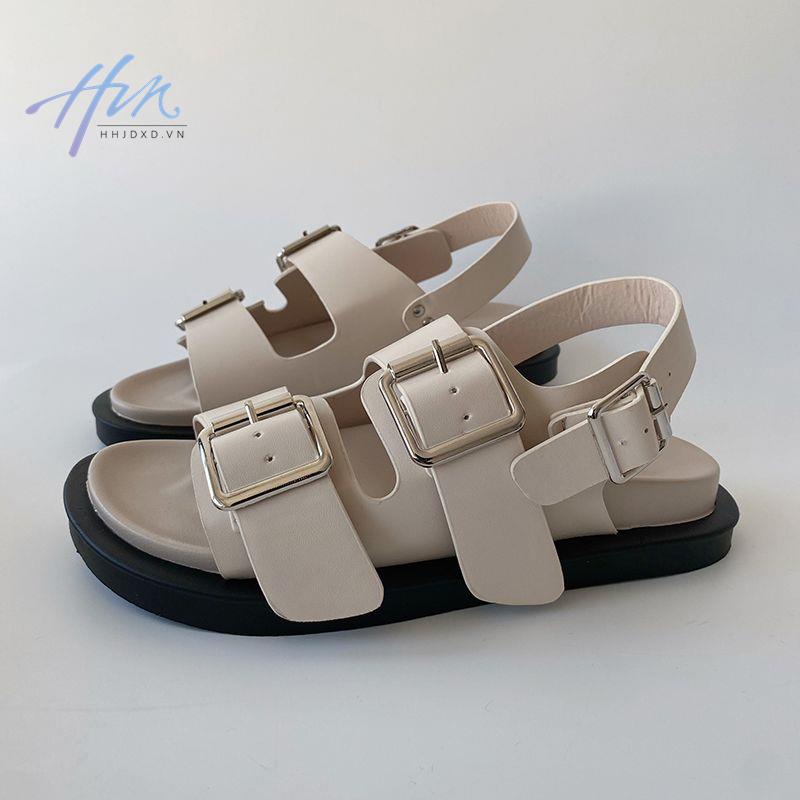 Giày Sandal Birkenstock Đế Phẳng Mềm Mại Hở Ngón Phong Cách Hàn Quốc Cổ Điển Thời Trang Mùa Hè Cho Nữ