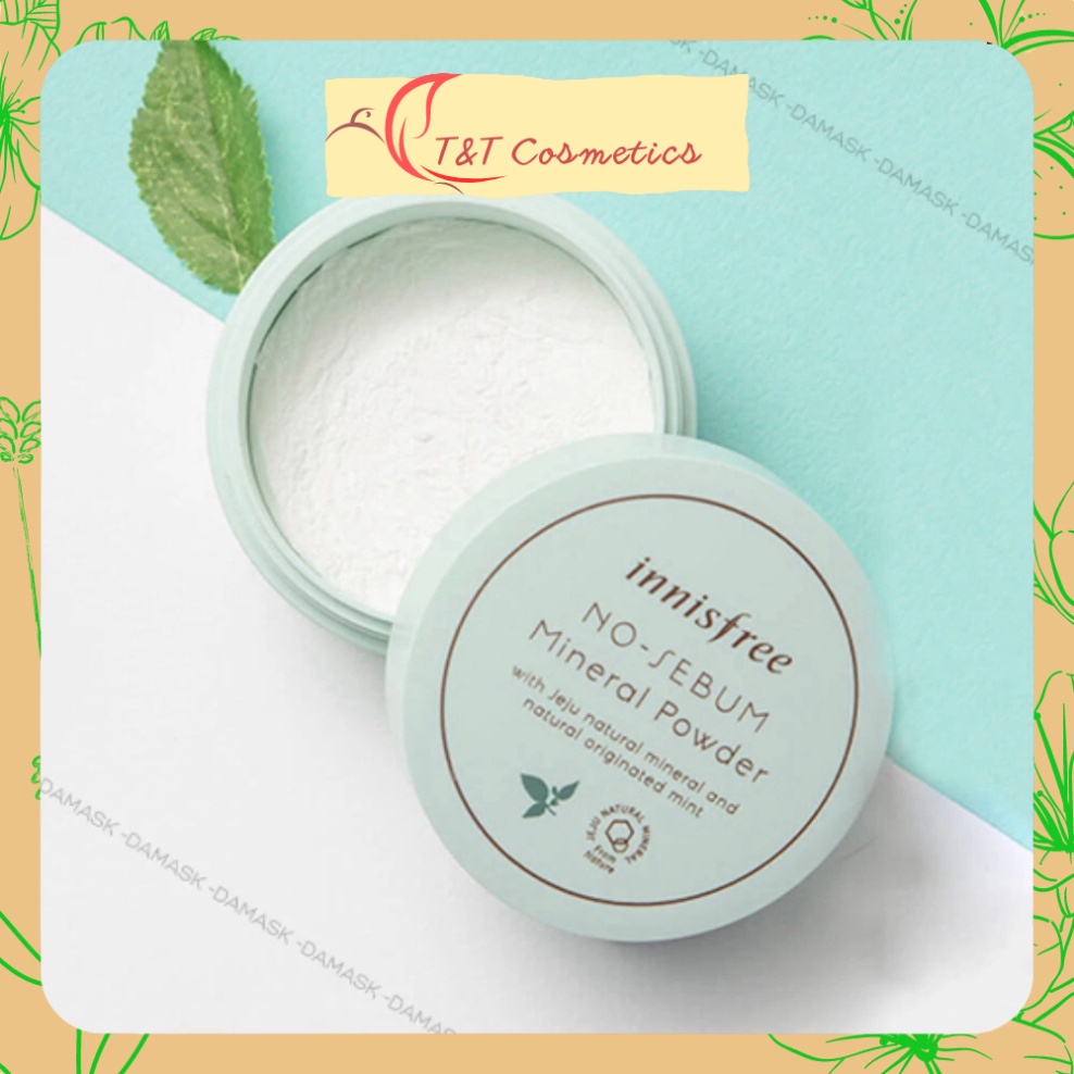TT_C Phấn Phủ Kiềm Dầu Kiểm Soát Bã Nhờn Dạng Bột Innisfree No Sebum Mineral Powder 5g