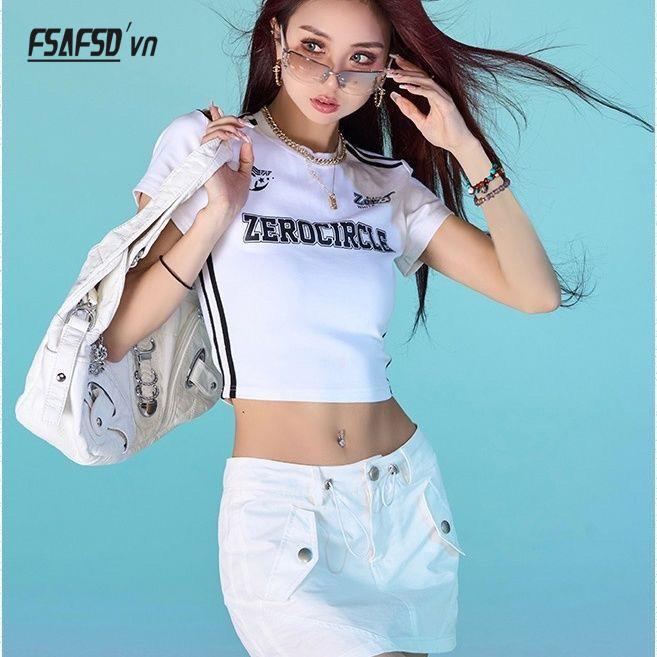 Áo Thun Ngắn Tay Dáng Ôm Thời Trang Mùa Hè Dành Cho Nữ Y2k