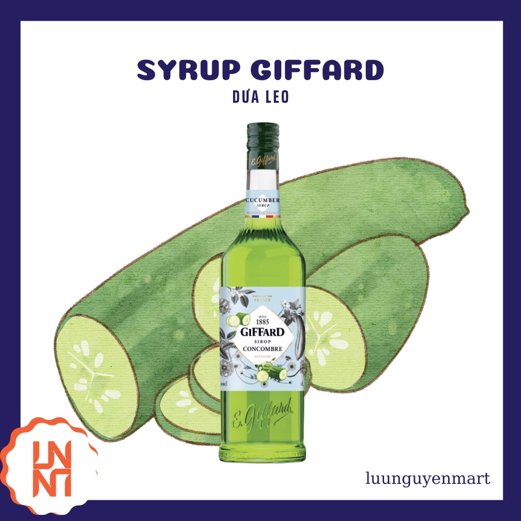 Siro/ Syrup Giffard Dưa Leo 1L