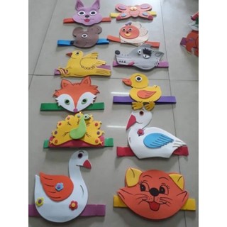 Mũ nhân vật handmade bài thơ câu truyện - đồ dùng mầm non