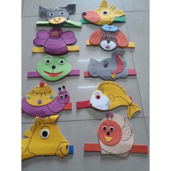 Mũ nhân vật handmade bài thơ câu truyện - đồ dùng mầm non
