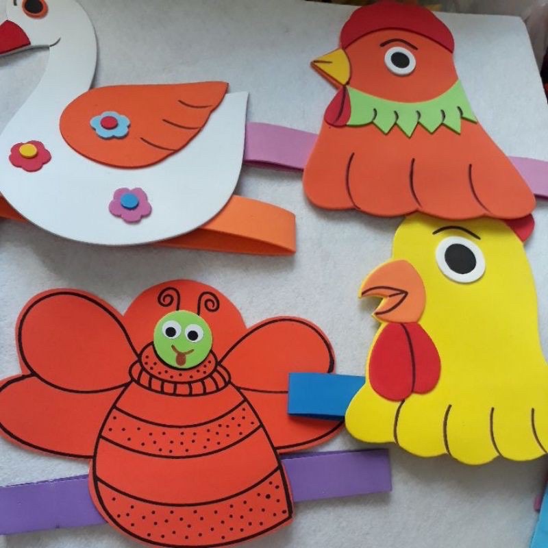 Mũ nhân vật handmade bài thơ câu truyện - đồ dùng mầm non