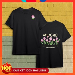 Áo thun unisex Bông Hoa Miucho form rộng tay lỡ dành cho nam nữ