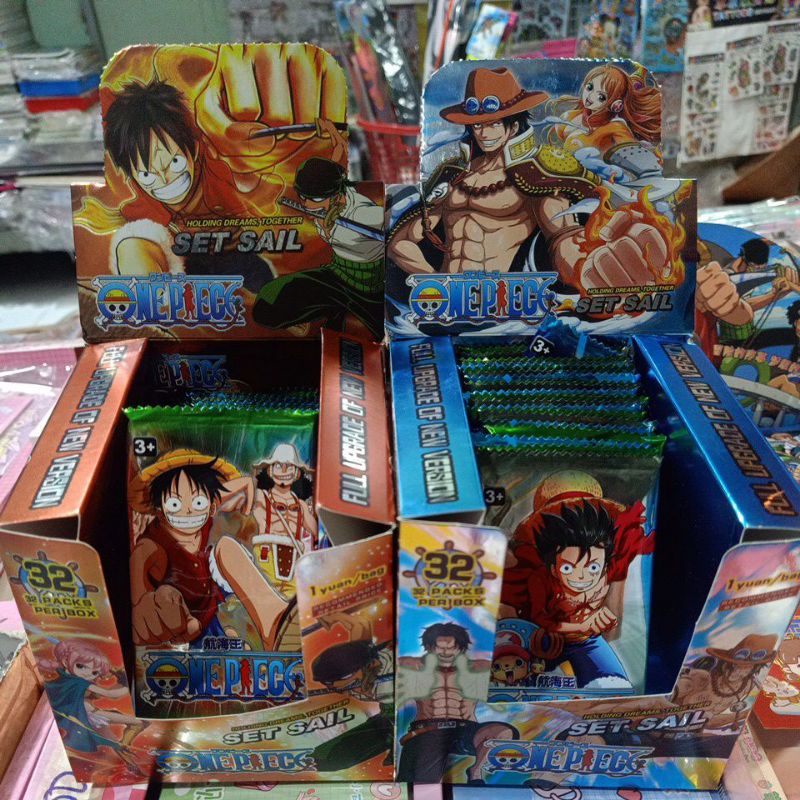 Hộp 36 pack 180 thẻ bài nhân phẩm phản quang one piece hải tặc, naruto, thanh gươm diệt quỷ