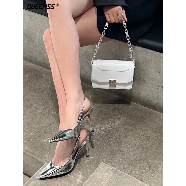 Sandal Cao Gót Mũi Nhọn Thiết Kế Mới Thời Trang Mùa Hè 2023 Dành Cho Nữ