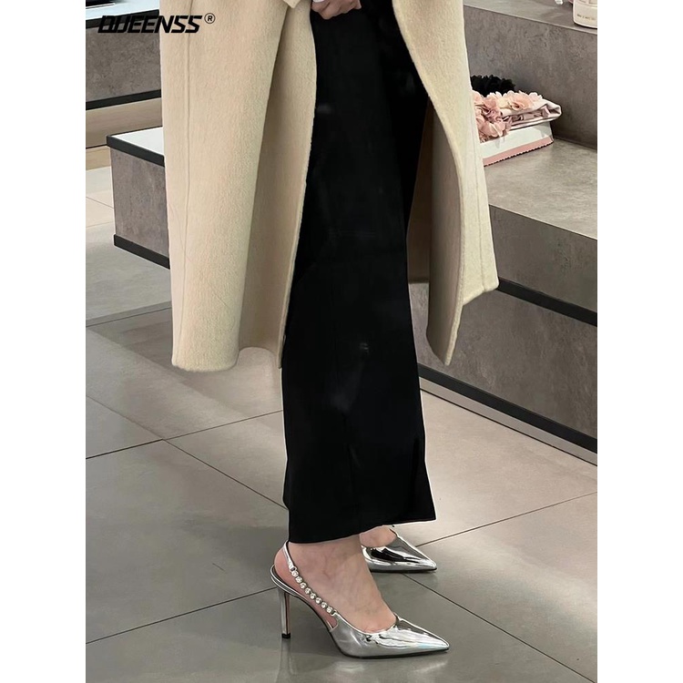 Sandal Cao Gót Mũi Nhọn Thiết Kế Mới Thời Trang Mùa Hè 2023 Dành Cho Nữ