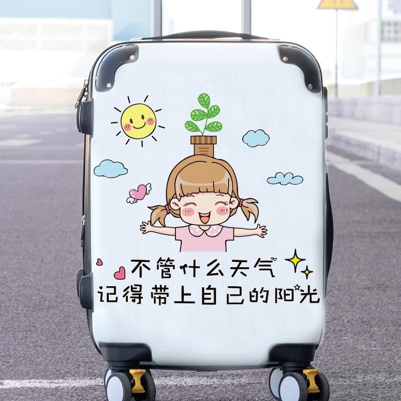 Miếng Dán Trang Trí Va Li Du Lịch Họa Tiết Hoạt Hình Dễ Thương Cho Nữ