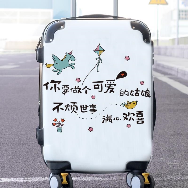 Miếng Dán Trang Trí Va Li Du Lịch Họa Tiết Hoạt Hình Dễ Thương Cho Nữ