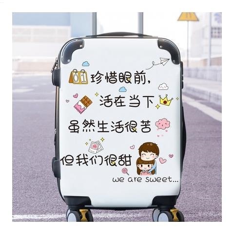 Miếng Dán Trang Trí Va Li Du Lịch Họa Tiết Hoạt Hình Dễ Thương Cho Nữ