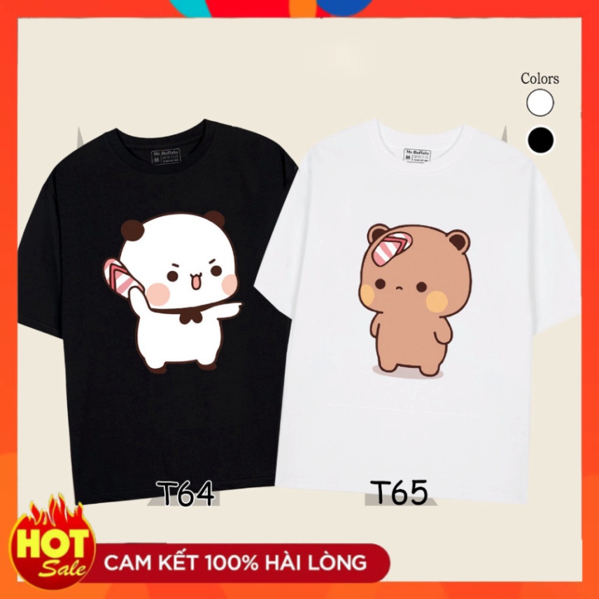 Áo thun cặp đen Couple form rộng 2