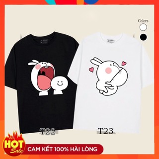 Áo thun cặp đen Couple form rộng 2