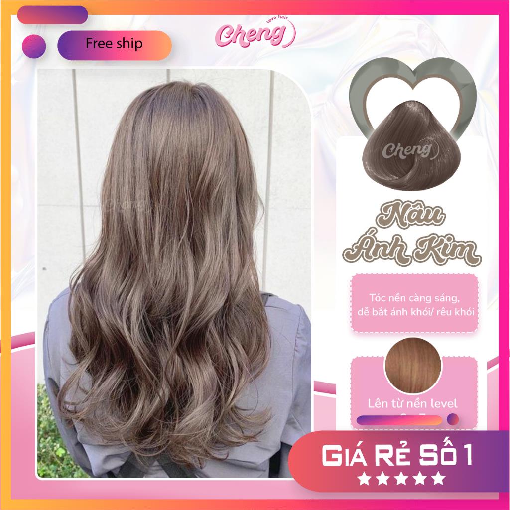 Thuốc Nhuộm Tóc Màu NÂU ÁNH KIM Không Tẩy | Chenglovehair, Chenglovehairs