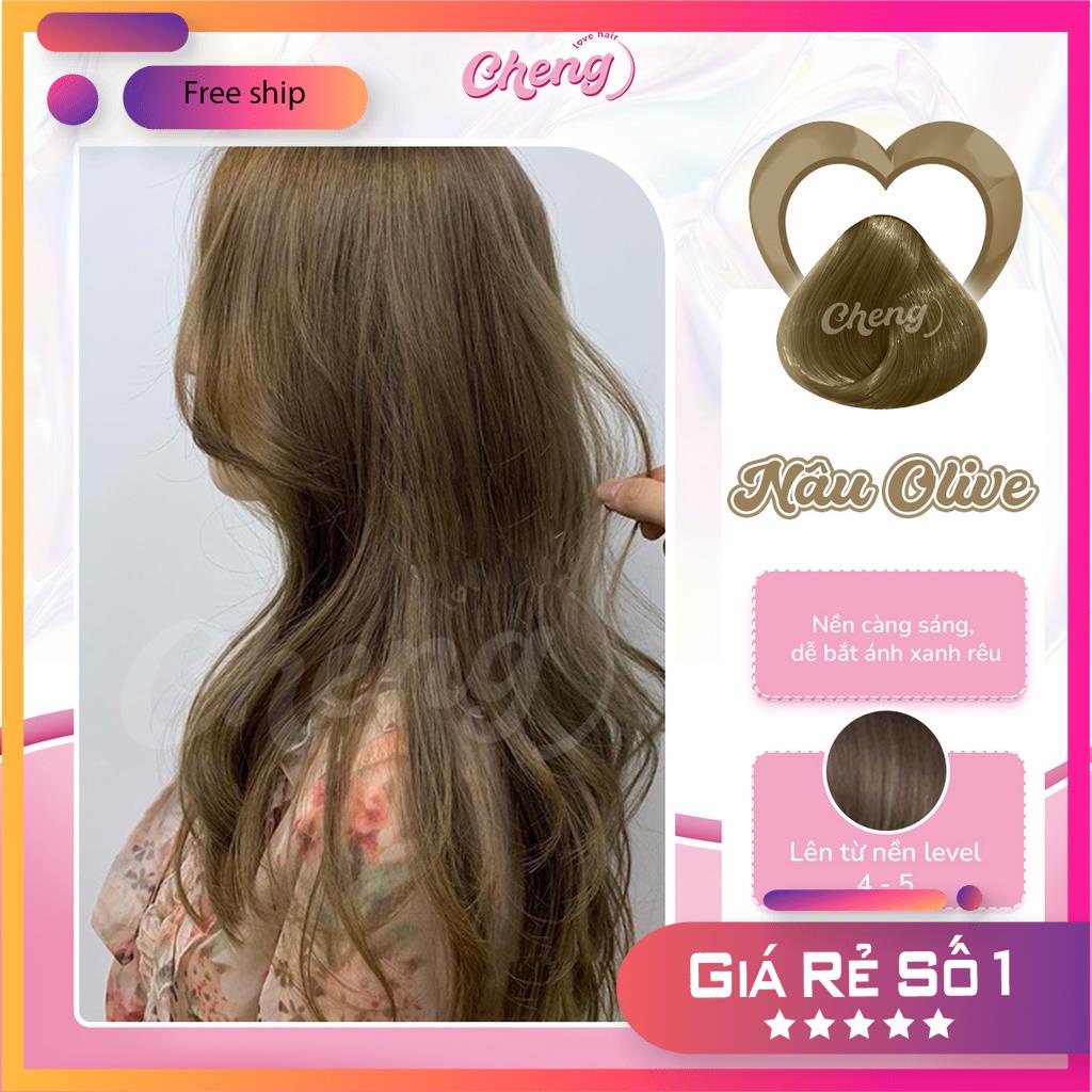Thuốc Nhuộm Tóc Màu NÂU OLIU - NÂU OLIVE Không Tẩy | Chenglovehair, Chenglovehairs