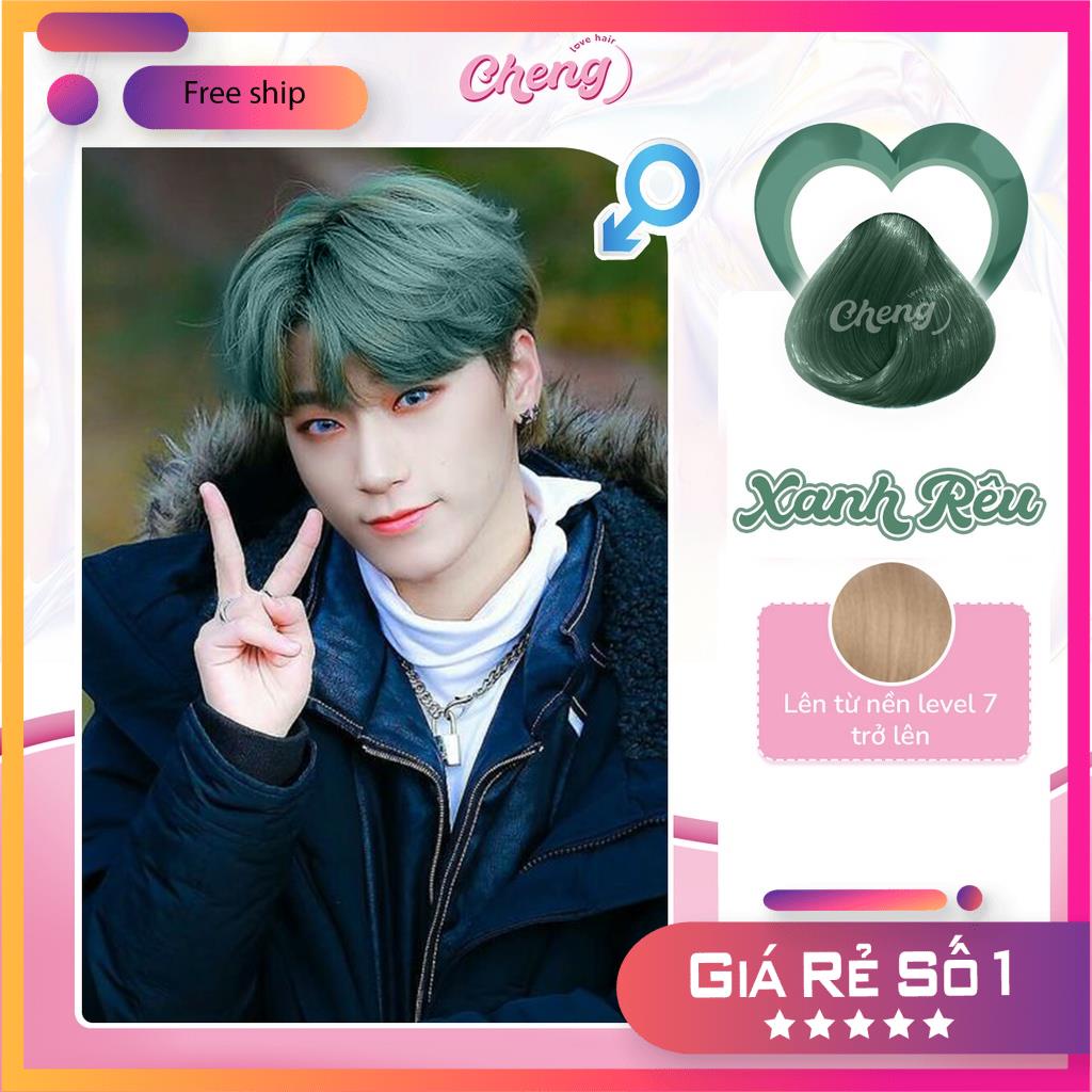 Thuốc Nhuộm Tóc Nam Màu XANH RÊU cần Tẩy | Chenglovehair, Chenglovehairs