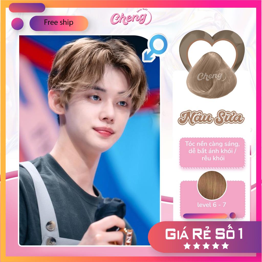 Thuốc Nhuộm Tóc Màu NÂU SỮA, NÂU TRÀ SỮA Nam Không Tẩy | Chenglovehair, Chenglovehairs