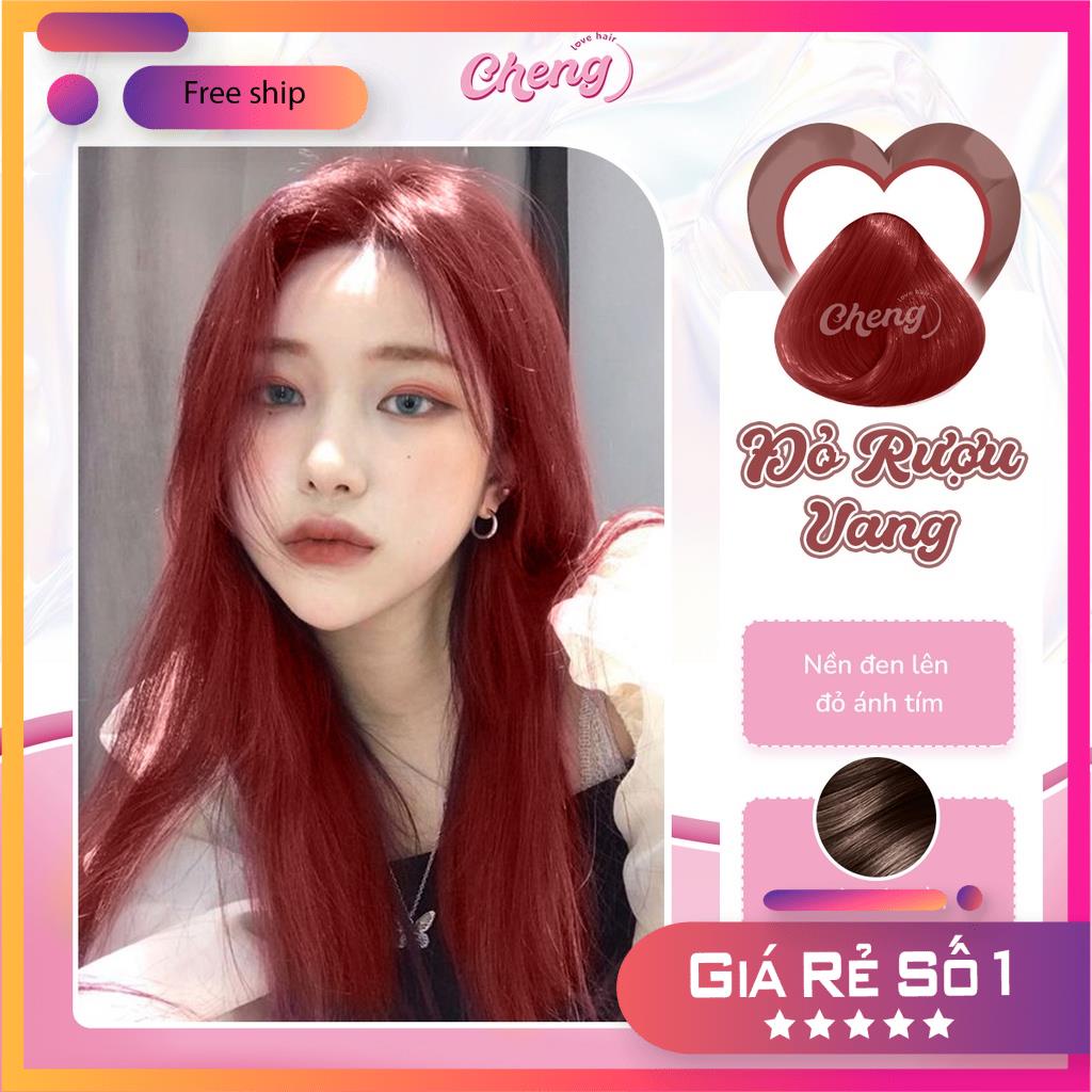 Thuốc Nhuộm Tóc Màu ĐỎ RƯỢU VANG Không Tẩy | Chenglovehair, Chenglovehairs