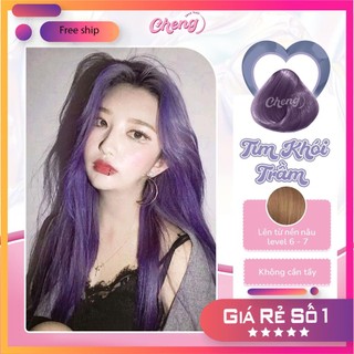 Thuốc nhuộm tóc màu tím khói trầm không tẩy | chenglovehair, chenglovehairs