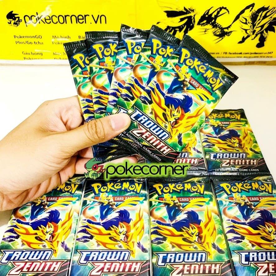 01 Pack lẻ thẻ bài Pokemon TCG Crown Zenith Sword Shield SS12.5 chính hãng mới 100% - Shop PokeCorner !!