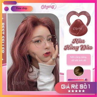 Thuốc nhuộm tóc màu nâu hồng đào không tẩy | chenglovehair, chenglovehairs