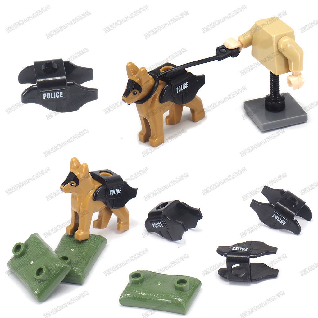 Bộ Đồ Chơi Lego Lắp Ráp Mô Hình Chú Chó Cảnh Sát / Quân Đội Độc Đáo Cho Bé