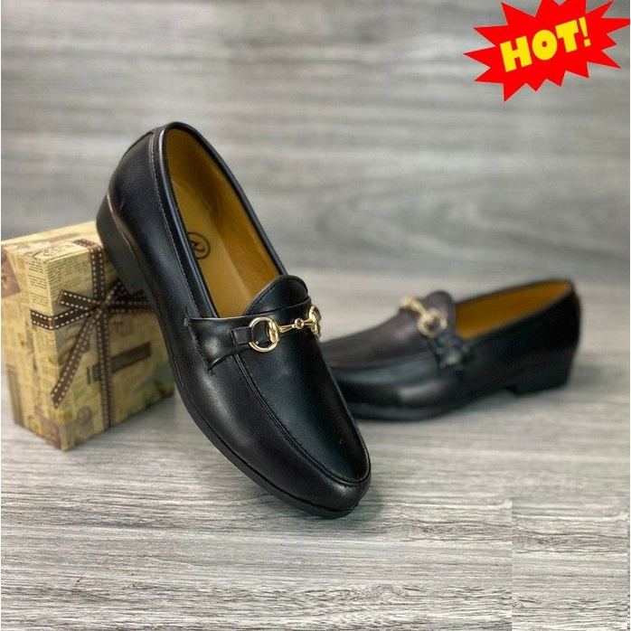 ◉ Giày Da Nam Dáng Lười Chất Da Đẹp Cao Cấp,Đế Khâu Cực Bền Form Mọi Công Sở Sang Trọng Màu Đen - Đủ size M517 SP1 mẫu m
