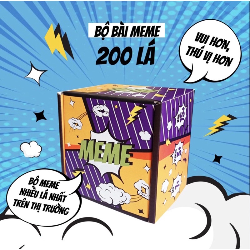 Bộ bài Meme 200 lá chơi vui quên lối về, boardgame meme hài hước chơi nhóm cùng bạn bè.