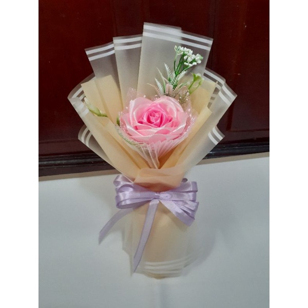 Hoa ruy băng bó 1 bông siêu xinh