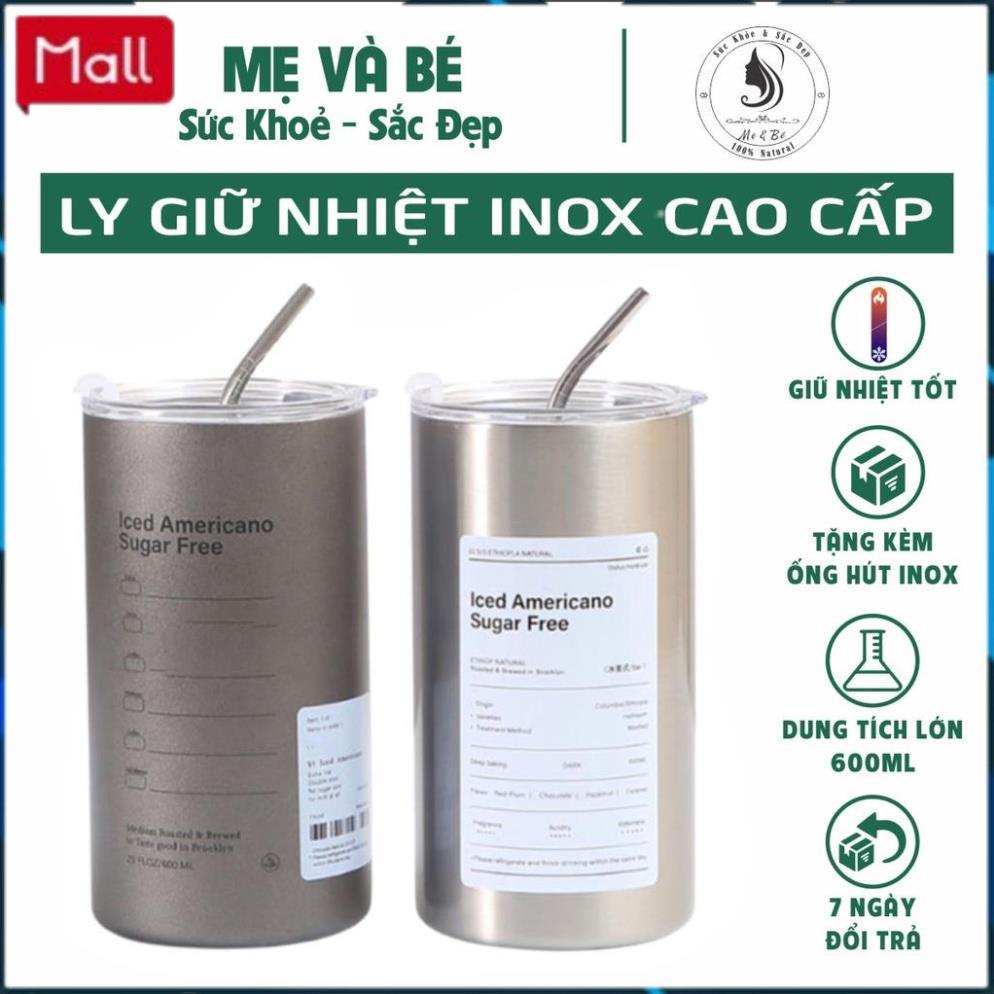 Bình giữ nhiệt, Cốc giữ nhiệt, Ly giữ nhiệt inox 304 cao cấp có ống hút