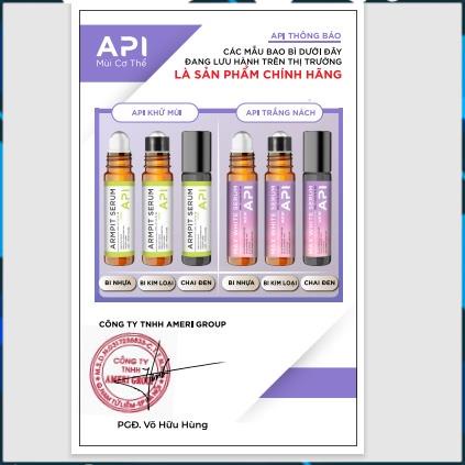 Lăn nách khử mùi hôi, son nách API10ML  ngăn tiết mồ hôi giảm khuẩn