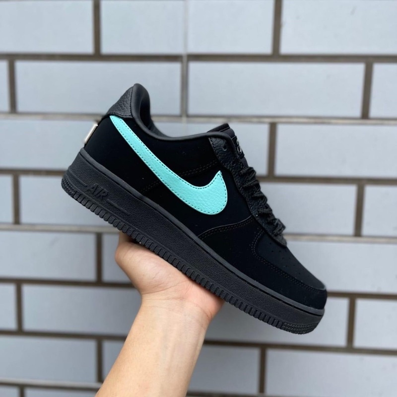 GIÀY AF1 LOW Tiffany black vệt xanh lai au [ Full box + FREE SHIP ]