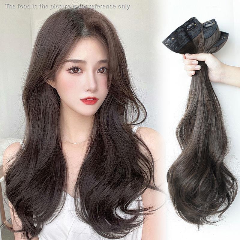 Tóc Giả Dài Uốn Xoăn Nhuộm Màu Tự Nhiên Cho Nữ