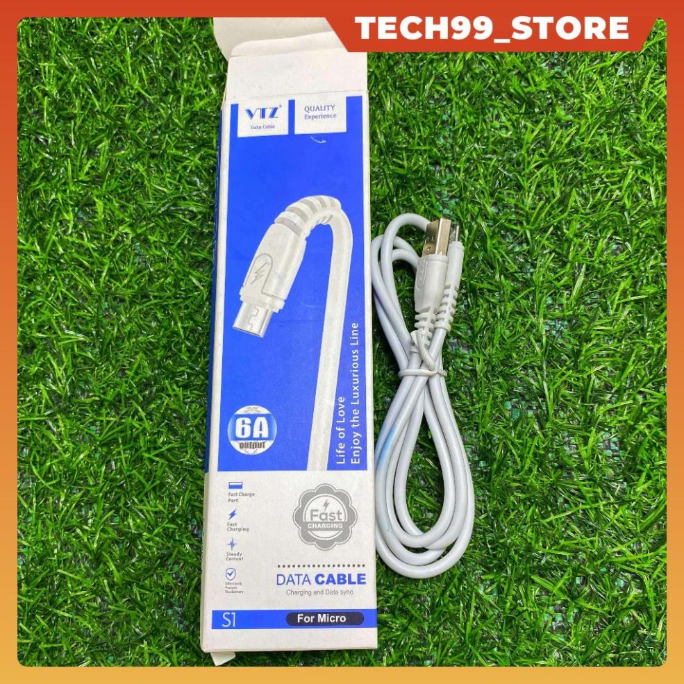 Cáp sạc nhanh chuyển dữ liệu For Mirco VTZ S1 6A,1m for androi Samsung/Oppo/Vivo/Xiaomi…