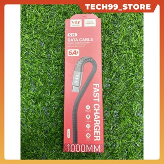 Cáp dù sạc chống đứt vtz s19 micro usb/type-c 6a,fast charger sạc nhanh dài 100cm