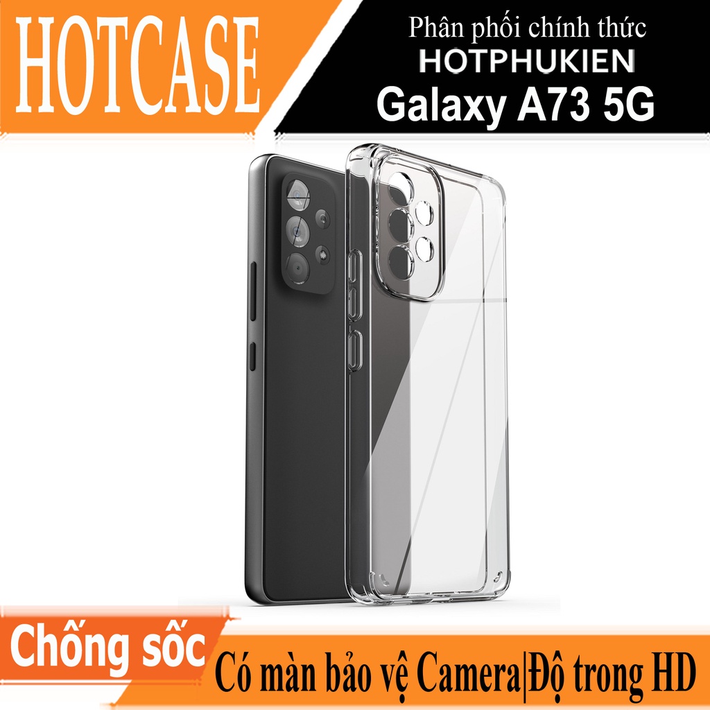 Ốp lưng silicon chống sốc cho Samsung Galaxy A73 5G hiệu HOTCASE - siêu mỏng 0.6mm, độ trong tuyệt đối