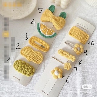kẹp tóc handmade  bằng len dễ thương cho bé