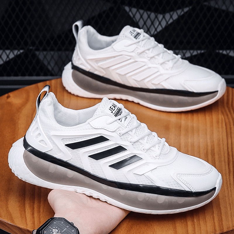 Giày Sneaker Nam, Giày Nam Cao Cấp Mới Nhất 2022 Fullbox mã G711 - Màu Trắng / Xám thời trang siêu đẹp đi học đi chơi dễ