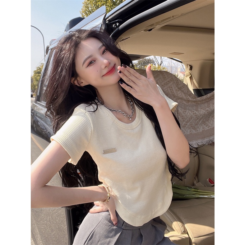 Áo Thun Tay Ngắn Dáng Ôm Dễ Phối Đồ Hợp Thời Trang