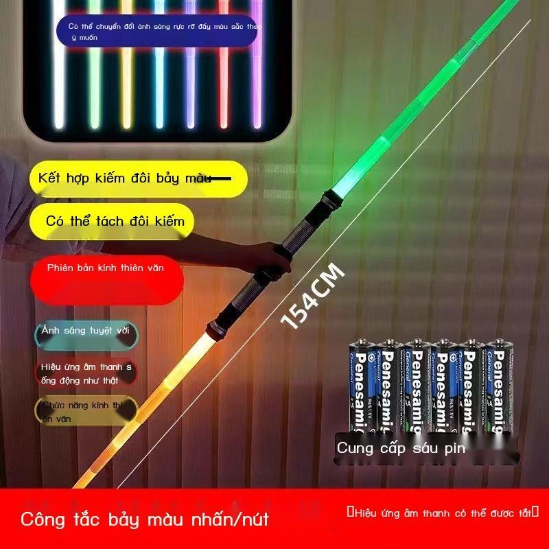 ┋x57an2f4gfSet 2 Thanh Kiếm Ánh Sáng Lấp Lánh 1 Cái "Star Wars” Đồ Chơi Hóa Trang Saber Dành Cho Trẻ Em L