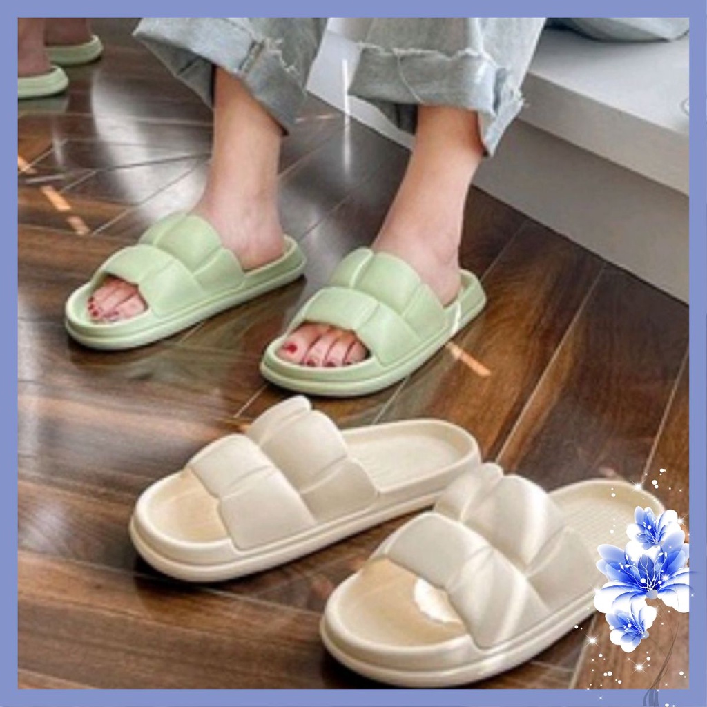 Dép đi trong nhà tắm văn phòng, dép bắp cải siêu nhẹ chống trơn trượt cao 2cm đeo ra ngoài được mẫu mới(bắp cải)