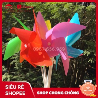 Chong Chóng Nhựa Que Cắm Ngoài Trời 4 Cánh, Size 23cm Bóng Đẹp (Loại 1) [TẶNG ĐẦY ĐỦ PHỤ KIỆN]